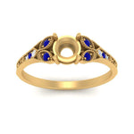 Load image into Gallery viewer, split-band-antique-semi-mount-sapphire-engagement-ring-in-yellow-gold-FD9816SMRGSABL-NL-YG
