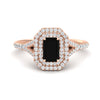 Load image into Gallery viewer, split-shank-black-onyx-emerald-cut-diamond-halo-engagement-ring-in-rose-gold-FD9608EMRGBLACK-NL-RG.jpg