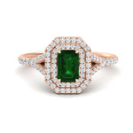 Load image into Gallery viewer, split-shank-emerald-emerald-cut-diamond-halo-engagement-ring-in-rose-gold-FD9608EMRGEMGR-NL-RG.jpg
