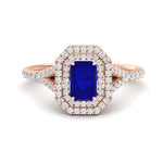 Load image into Gallery viewer, split-shank-sapphire-emerald-cut-diamond-halo-engagement-ring-in-rose-gold-FD9608EMRGSABL-NL-RG.jpg
