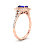 Load image into Gallery viewer, split-shank-sapphire-emerald-cut-diamond-halo-engagement-ring-in-rose-gold-FD9608EMRGSABL-NL-RG.jpg
