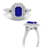 Load image into Gallery viewer, split-shank-sapphire-emerald-cut-diamond-halo-engagement-ring-in-white-gold-FD9608EMRGSABL-NL-WG.jpg
