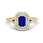 Load image into Gallery viewer, split-shank-sapphire-emerald-cut-diamond-halo-engagement-ring-in-yellow-gold-FD9608EMRGSABL-NL-YG.jpg
