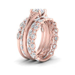 Load image into Gallery viewer, split-vintage-single-diamond-ring-with-bands-in-FD10163-NL-RG
