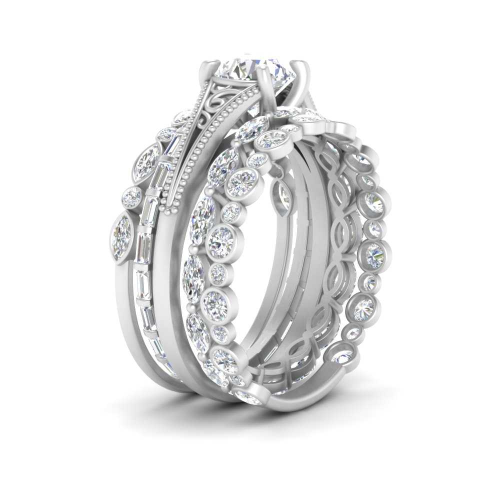 split-vintage-single-diamond-ring-with-bands-in-FD10163-NL-WG