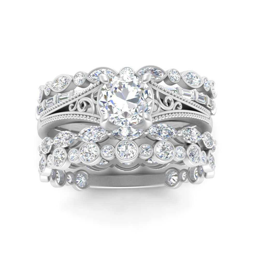 split-vintage-single-diamond-ring-with-bands-in-FD10163-NL-WG
