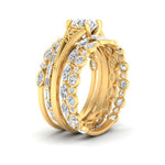 Load image into Gallery viewer, split-vintage-single-diamond-ring-with-bands-in-FD10163-NL-YG
