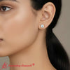 Load image into Gallery viewer, Asscher Diamond Bezel Stud Earring
