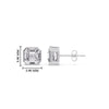 Load image into Gallery viewer, square-asscher-diamond-bezel-earrings-in-platinum-FDEAR10516ASANGLE2-1.00-CT-NL-WG-HW