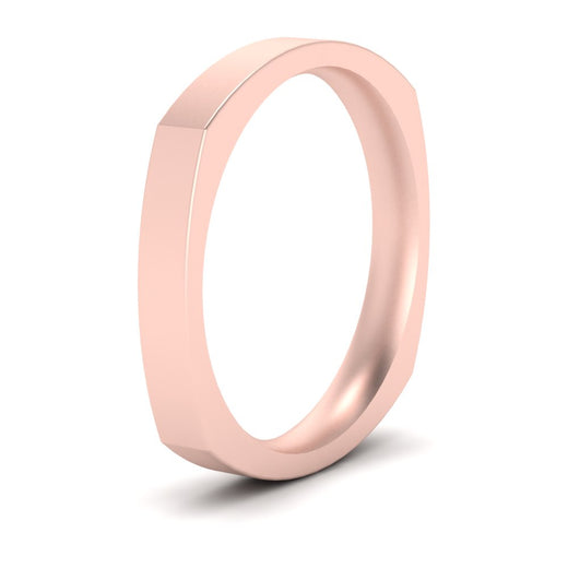Square Comfort Fit Mens Wedding Band