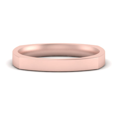 Square Comfort Fit Mens Wedding Band