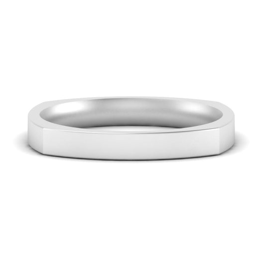 Square Comfort Fit Mens Wedding Band