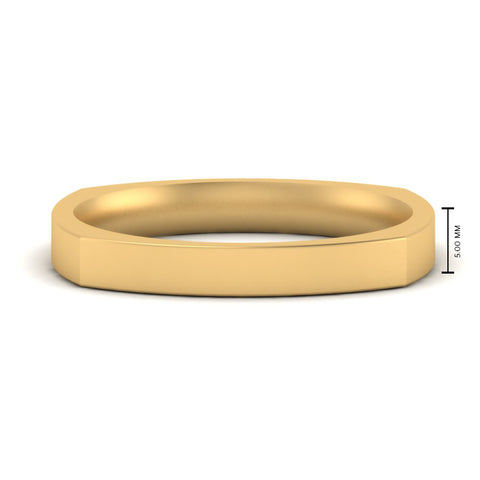 Square Comfort Fit Mens Wedding Band