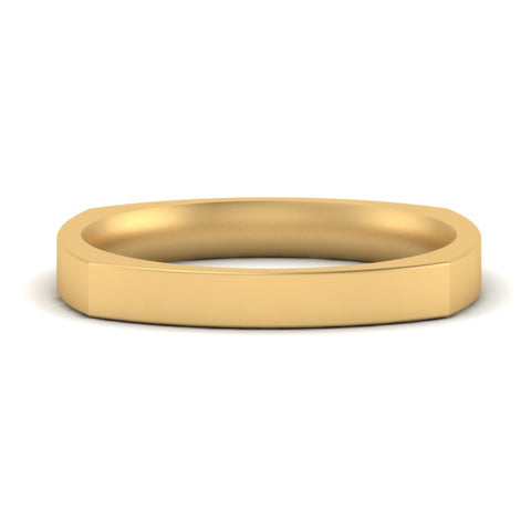 Square Comfort Fit Mens Wedding Band