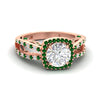 Load image into Gallery viewer, square-filigree-split-emerald-engagement-ring-in-rose-gold-fdenr1109gemgrsleep-nl-rg.jpg