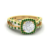 Load image into Gallery viewer, square-filigree-split-emerald-engagement-ring-in-yellow-gold-fdenr1109gemgrsleep-nl-yg.jpg