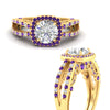 Load image into Gallery viewer, square-filigree-split-purple-topaz-engagement-ring-in-yellow-gold-fdenr1109gvitoangle3-nl-yg.jpg