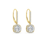 Load image into Gallery viewer, square-halo-2-ct-lever-back-earring-in-yellow-gold-FDEAR-11235CU-2.00CT-NL-YG.jpg
