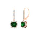Load image into Gallery viewer, square-halo-2-ct-lever-back-emerald-earring-in-rose-gold-FDEAR-11235CUGEMGR-2.00CT-NL-RG.jpg
