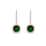 Load image into Gallery viewer, square-halo-2-ct-lever-back-emerald-earring-in-rose-gold-FDEAR-11235CUGEMGR-2.00CT-NL-RG.jpg
