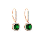 Load image into Gallery viewer, square-halo-2-ct-lever-back-emerald-earring-in-rose-gold-FDEAR-11235CUGEMGR-2.00CT-NL-RG.jpg
