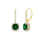 Load image into Gallery viewer, square-halo-2-ct-lever-back-emerald-earring-in-yellow-gold-FDEAR-11235CUGEMGR-2.00CT-NL-YG.jpg
