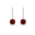 Load image into Gallery viewer, square-halo-2-ct-lever-back-ruby-earring-in-rose-gold-FDEAR-11235CUGRUDR-2.00CT-NL-RG.jpg
