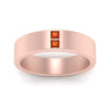 Load image into Gallery viewer, square-orange-sapphire-mens-wedding-band-in-rose-gold-FDM10320GSAORANGLE5-NL-RG.jpg
