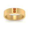Load image into Gallery viewer, square-orange-sapphire-mens-wedding-band-in-yellow-gold-FDM10320GSAORANGLE5-NL-YG.jpg
