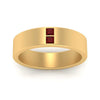 Load image into Gallery viewer, square-ruby-mens-wedding-band-in-yellow-gold-FDM10320GRUDRANGLE5-NL-YG.jpg