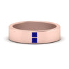 Load image into Gallery viewer, square-sapphire-mens-wedding-band-in-rose-gold-FDM10320GSABL-NL-RG.jpg