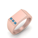 Load image into Gallery viewer, Three Stone Mens Engagement Ring
