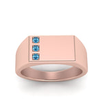 Load image into Gallery viewer, Three Stone Mens Engagement Ring
