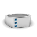 Load image into Gallery viewer, Three Stone Mens Engagement Ring
