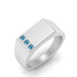 Load image into Gallery viewer, Three Stone Mens Engagement Ring
