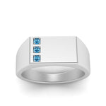 Load image into Gallery viewer, Three Stone Mens Engagement Ring
