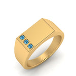 Load image into Gallery viewer, Three Stone Mens Engagement Ring
