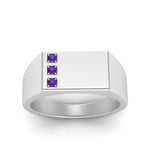 Load image into Gallery viewer, Three Stone Mens Engagement Ring
