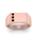 Load image into Gallery viewer, Three Stone Mens Engagement Ring
