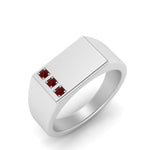 Load image into Gallery viewer, Three Stone Mens Engagement Ring
