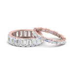 Load image into Gallery viewer, stack-diamond-ring-with-baguette-and-emerald-cut-in-rose-gold-FD8331B-NL-RG.jpg
