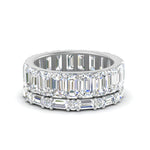 Load image into Gallery viewer, stack-diamond-ring-with-baguette-and-emerald-cut-in-white-gold-FD8331B-NL-WG.jpg
