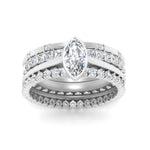 Load image into Gallery viewer, stackable-bands-with-marquise-solitaire-ring-in-FD10155-NL-WG
