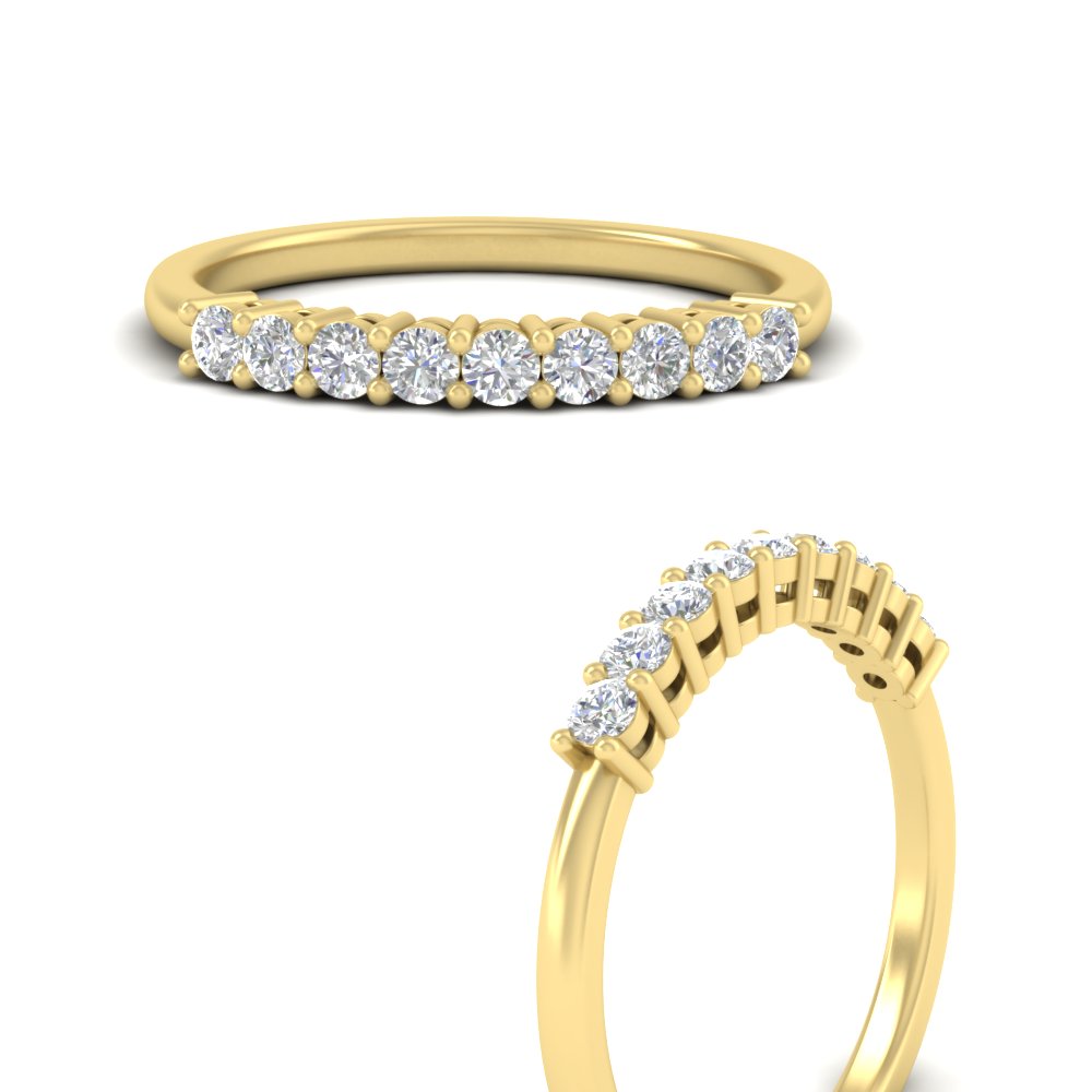 stackable-elegance-round-0.25-carat-diamond-band-in-yellow-gold-FD8008BANGLE3-0.25CT-NL-YG