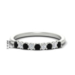 Load image into Gallery viewer, stackable-elegance-round-black-diamond-0.25-carat-diamond-band-in-white-gold-FD8008GBLACK-0.25CT-NL-WG-HW
