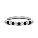 Load image into Gallery viewer, stackable-elegance-round-black-diamond-0.25-carat-diamond-band-in-white-gold-FD8008GBLACK-0.25CT-NL-WG
