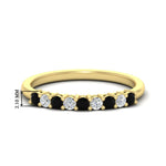 Load image into Gallery viewer, stackable-elegance-round-black-diamond-0.25-carat-diamond-band-in-yellow-gold-FD8008GBLACK-0.25CT-NL-YG-HW

