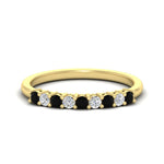 Load image into Gallery viewer, stackable-elegance-round-black-diamond-0.25-carat-diamond-band-in-yellow-gold-FD8008GBLACK-0.25CT-NL-YG

