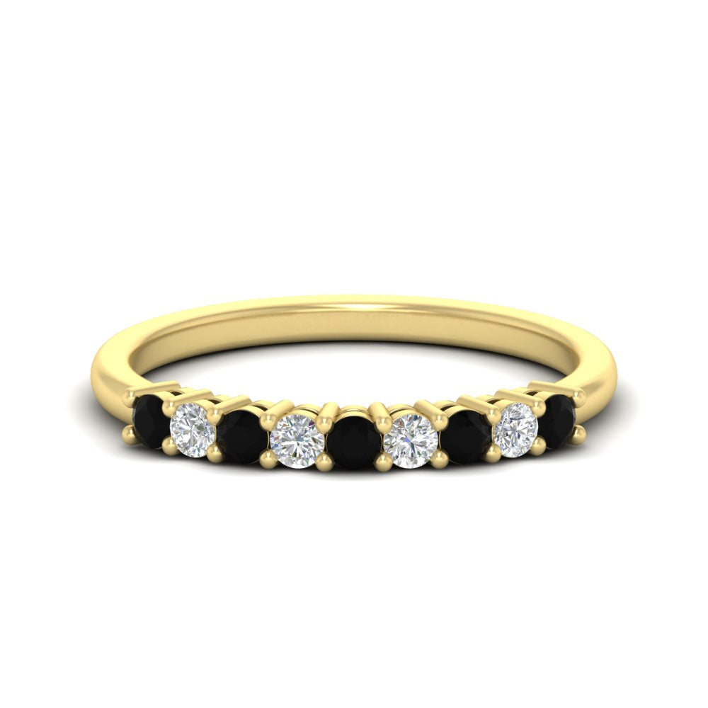 stackable-elegance-round-black-diamond-0.25-carat-diamond-band-in-yellow-gold-FD8008GBLACK-0.25CT-NL-YG