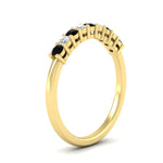 Load image into Gallery viewer, stackable-elegance-round-black-diamond-0.25-carat-diamond-band-in-yellow-gold-FD8008GBLACKANGLE2-0.25CT-NL-YG
